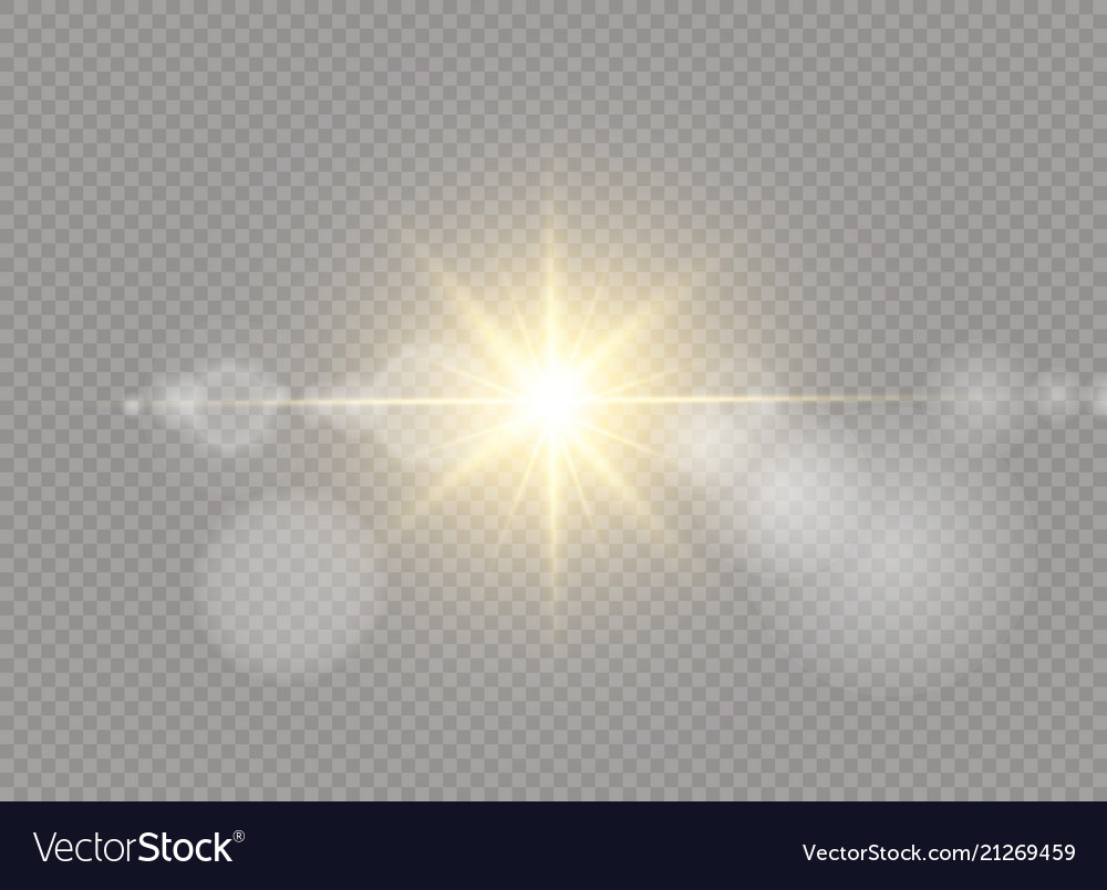 Transparent sunlight special lens flare