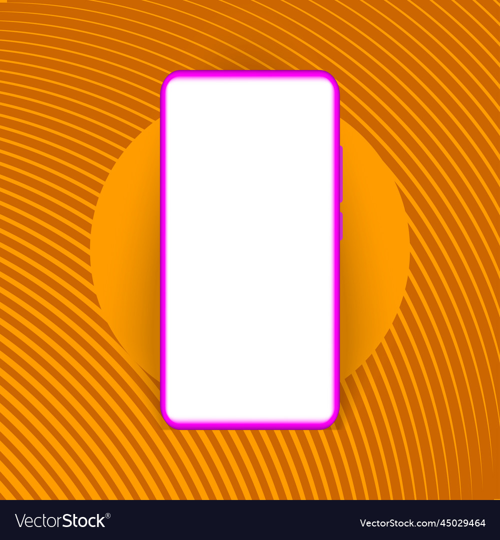 3d smartphone with empty screen for mockup mobile
