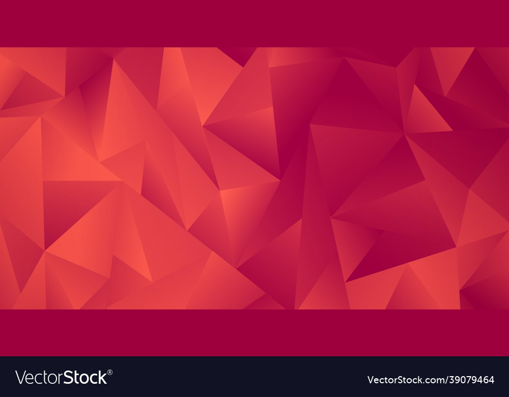 Abstract red gradient triangles of different