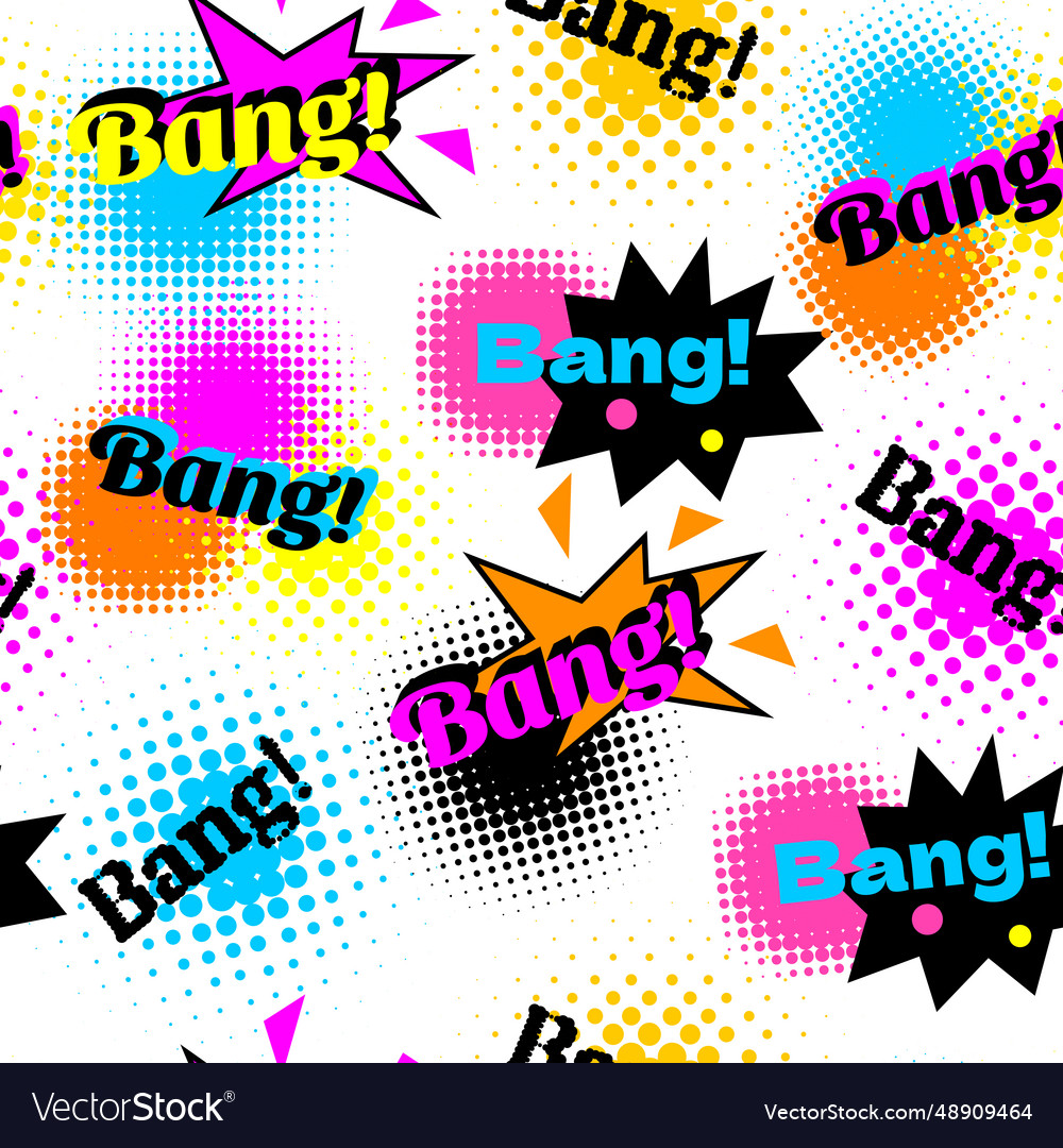 Abstract seamless pattern with comics speech vector image Abstract seamless pattern with comics speech