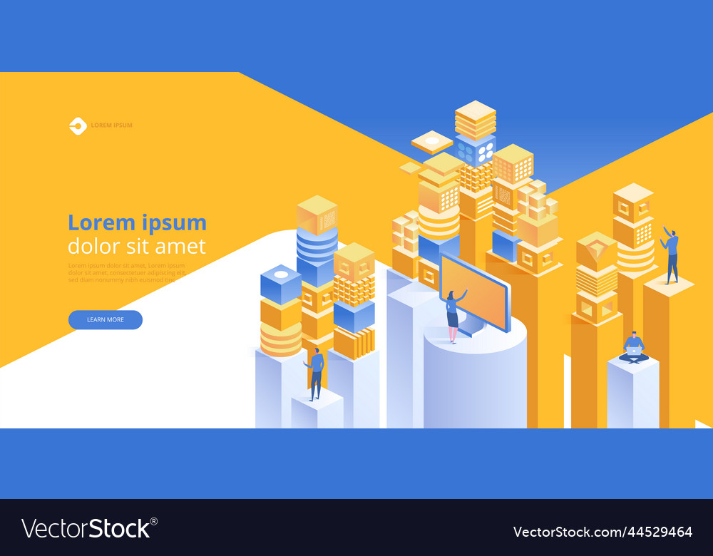 Big data flow processing concept cloud database Vector Image Big data flow processing concept cloud database
