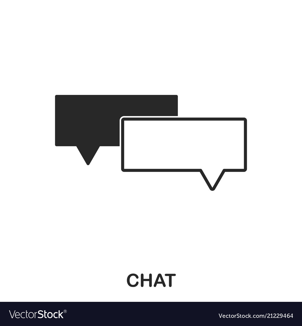 Chat icon line style design ui vector image Chat icon line style design ui