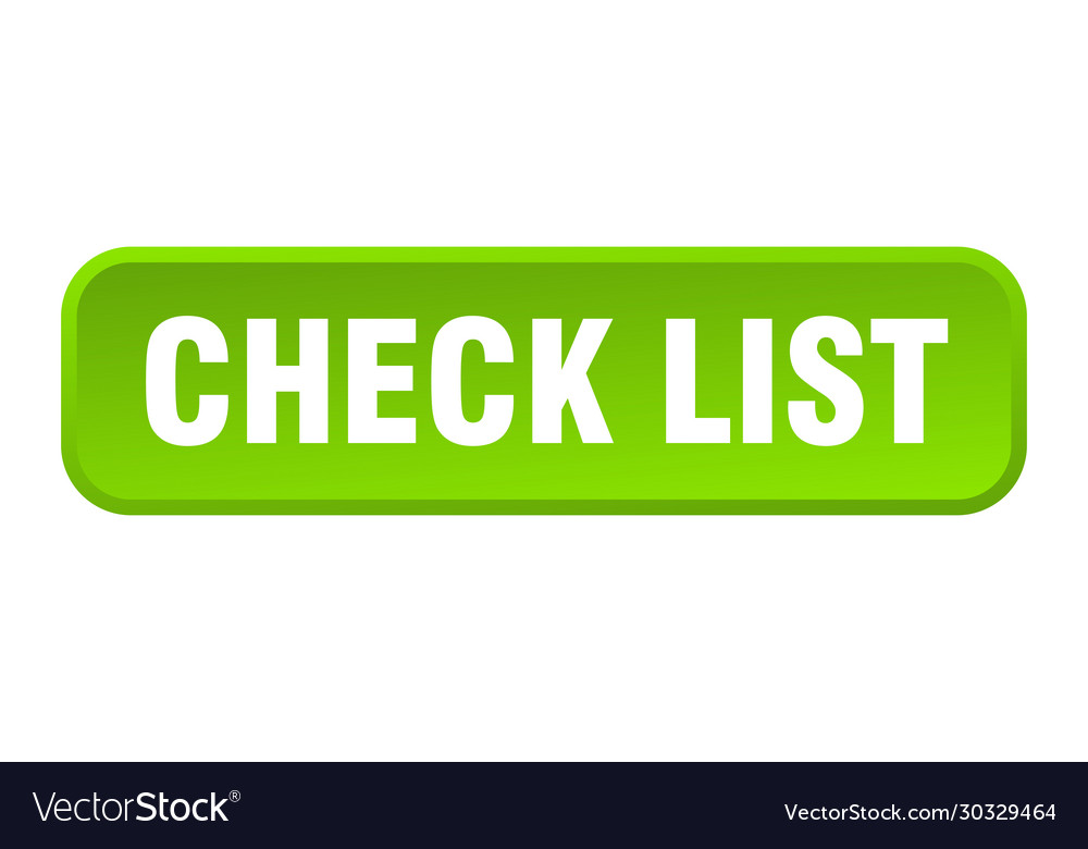 Check list button square 3d push