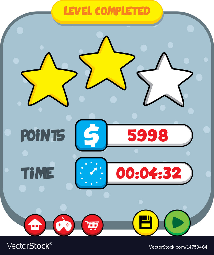 Color game asset menu icon button