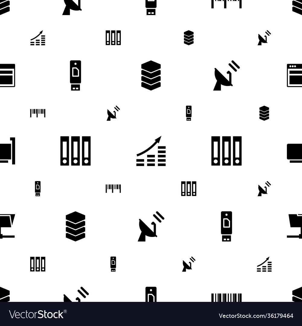 Data icons pattern seamless white background