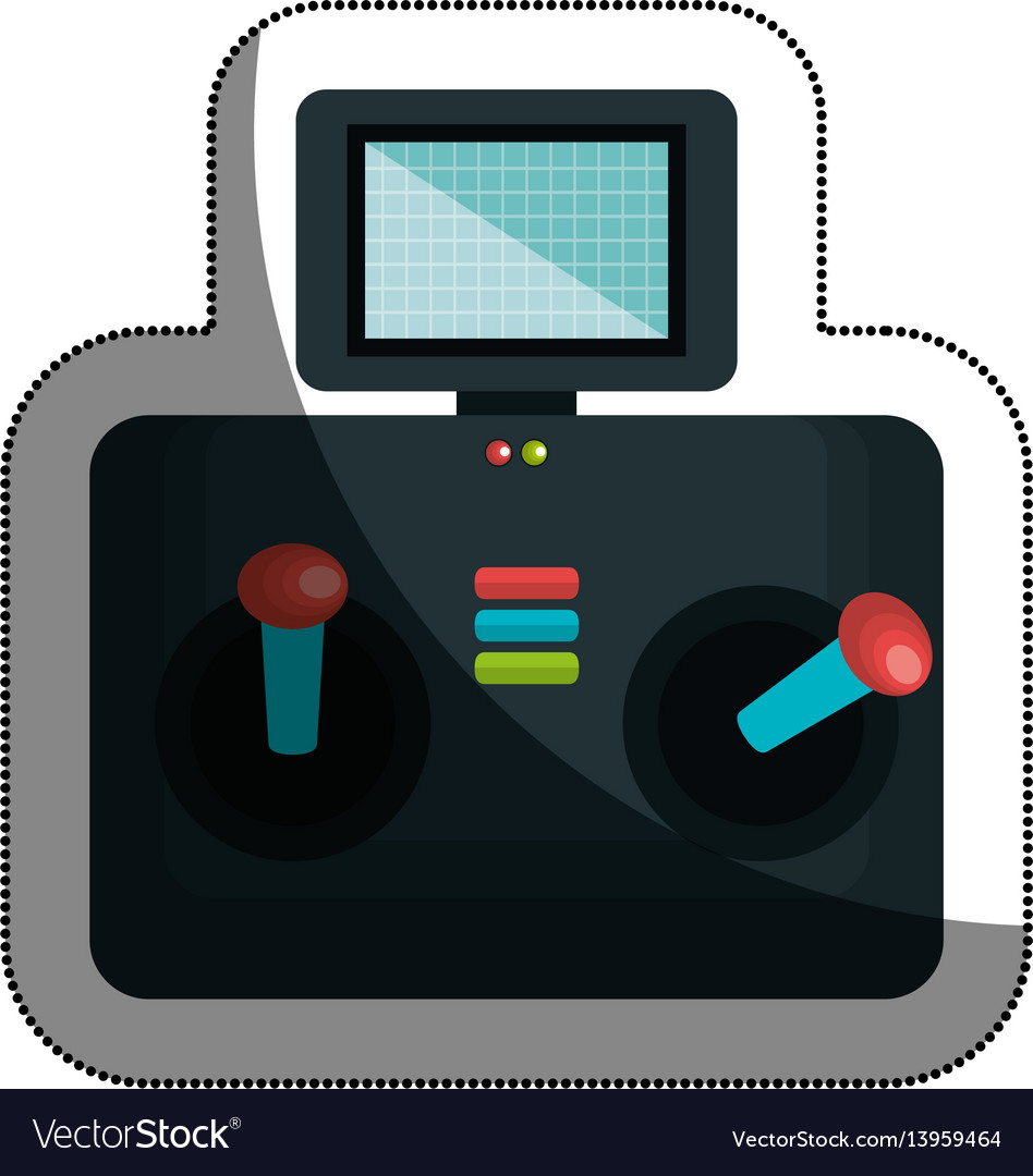 Drone remote control isolated icon Vector Image Drone remote control isolated icon