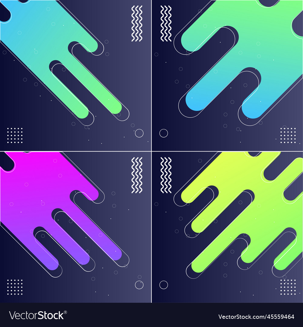 Dynamic shapes compositions with shining stripes