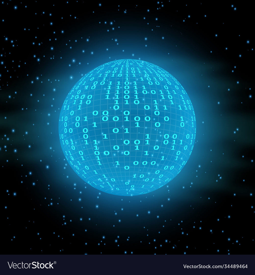 Global international connection information data vector image Global international connection information data