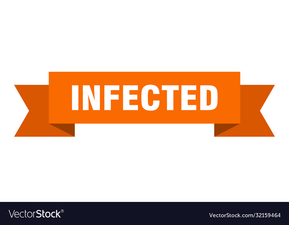 Infected ribbon isolated band sign