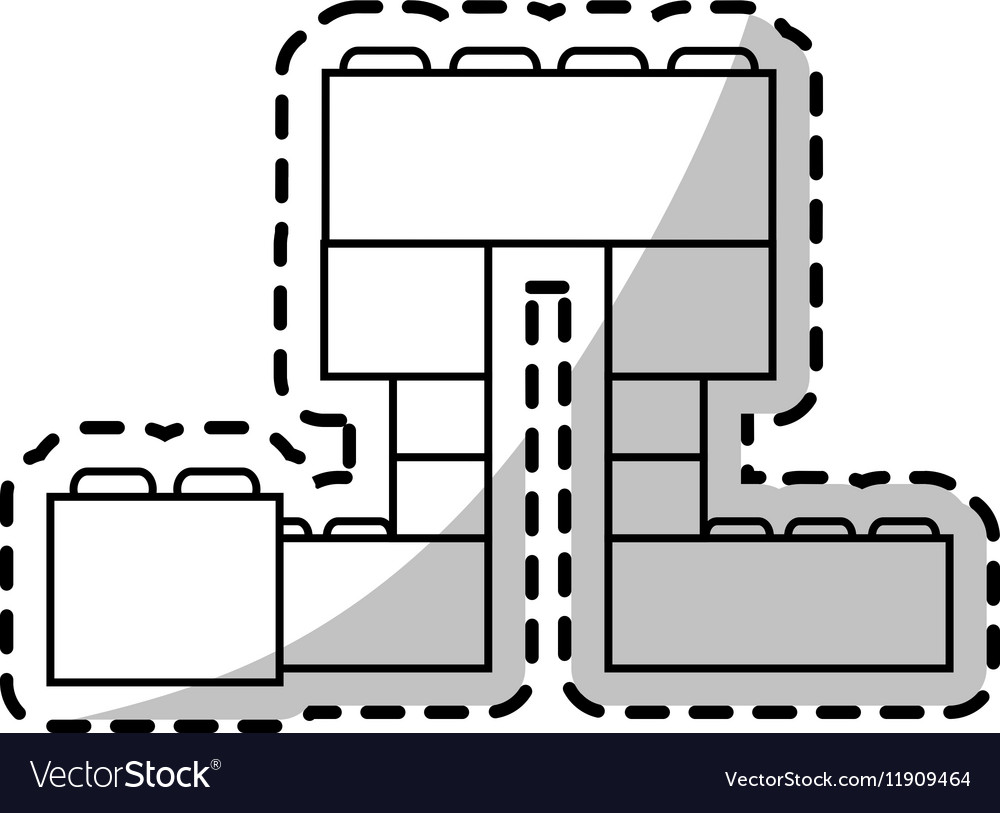 Isolated block toy design