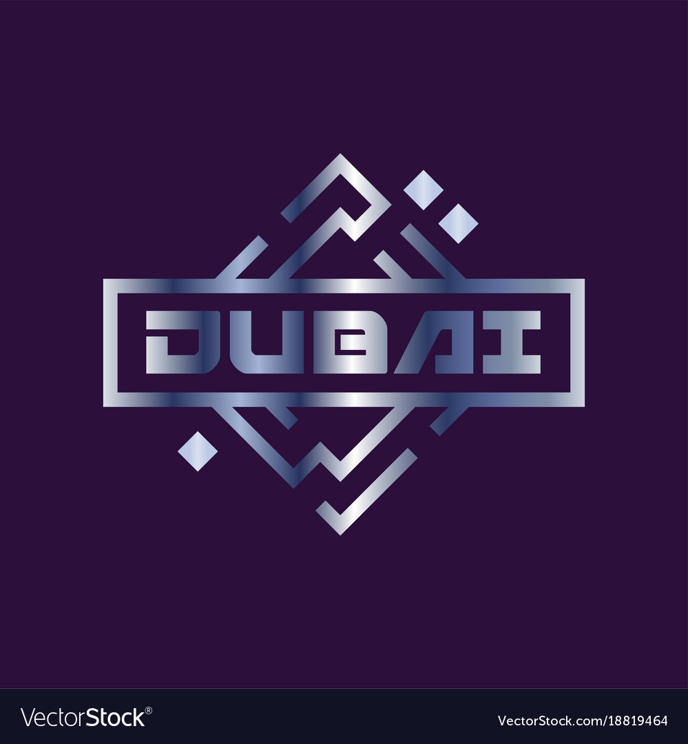 Minimalist modern logo of dubai symbol most