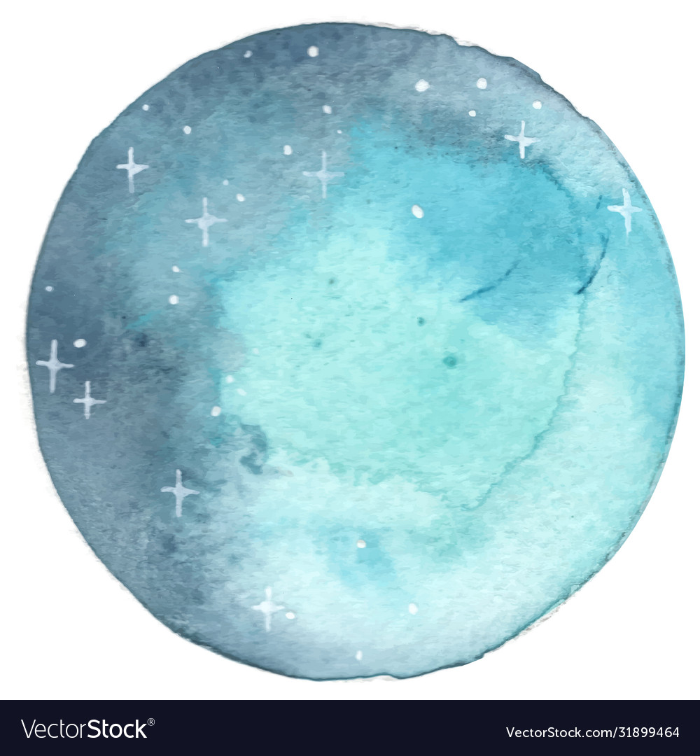 Night sky with glitter star circle shape frame vector image Night sky with glitter star circle shape frame