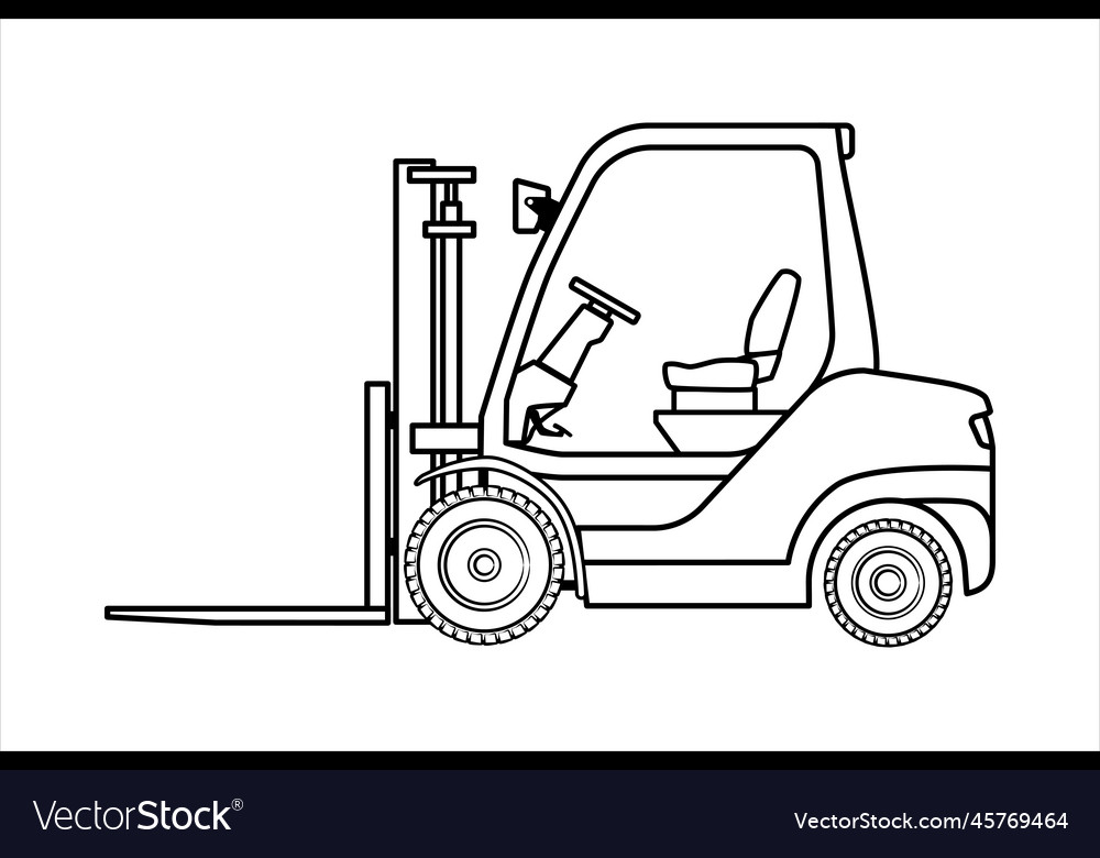 Outline of forklift truck