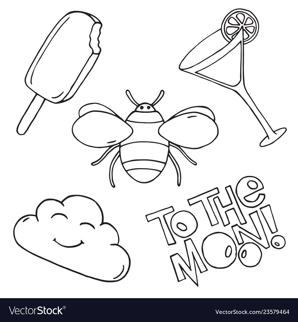 Patch set on white background vector image Patch set on white background