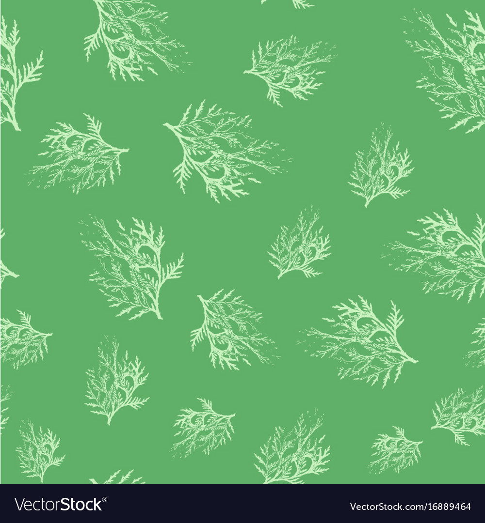 Pattern with branches on green background