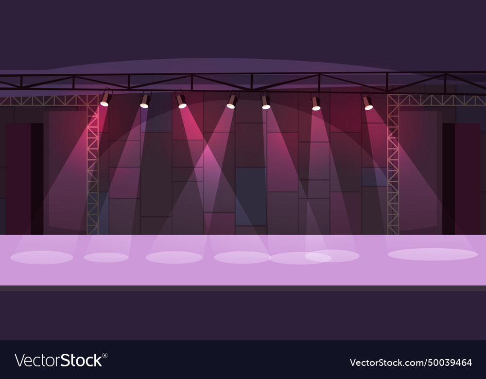 Performance stage catwalk for fashion show Vector Image