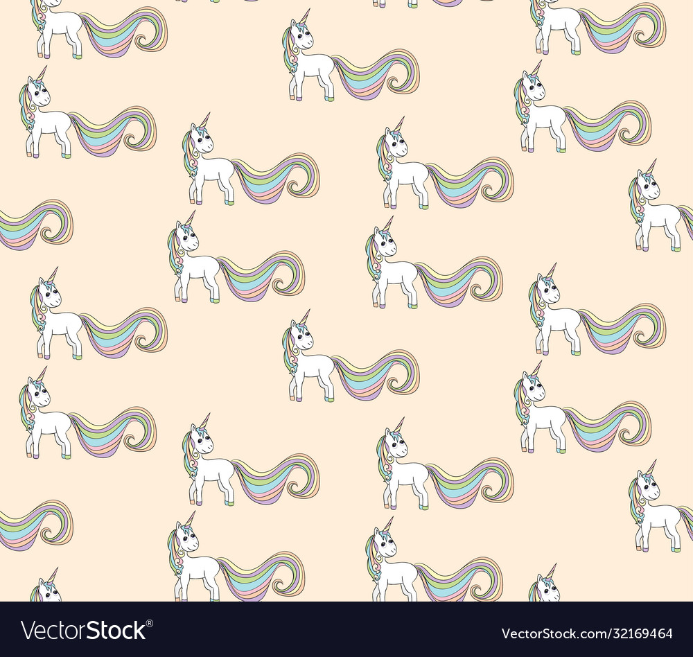 Seamlessly pattern with unicorn