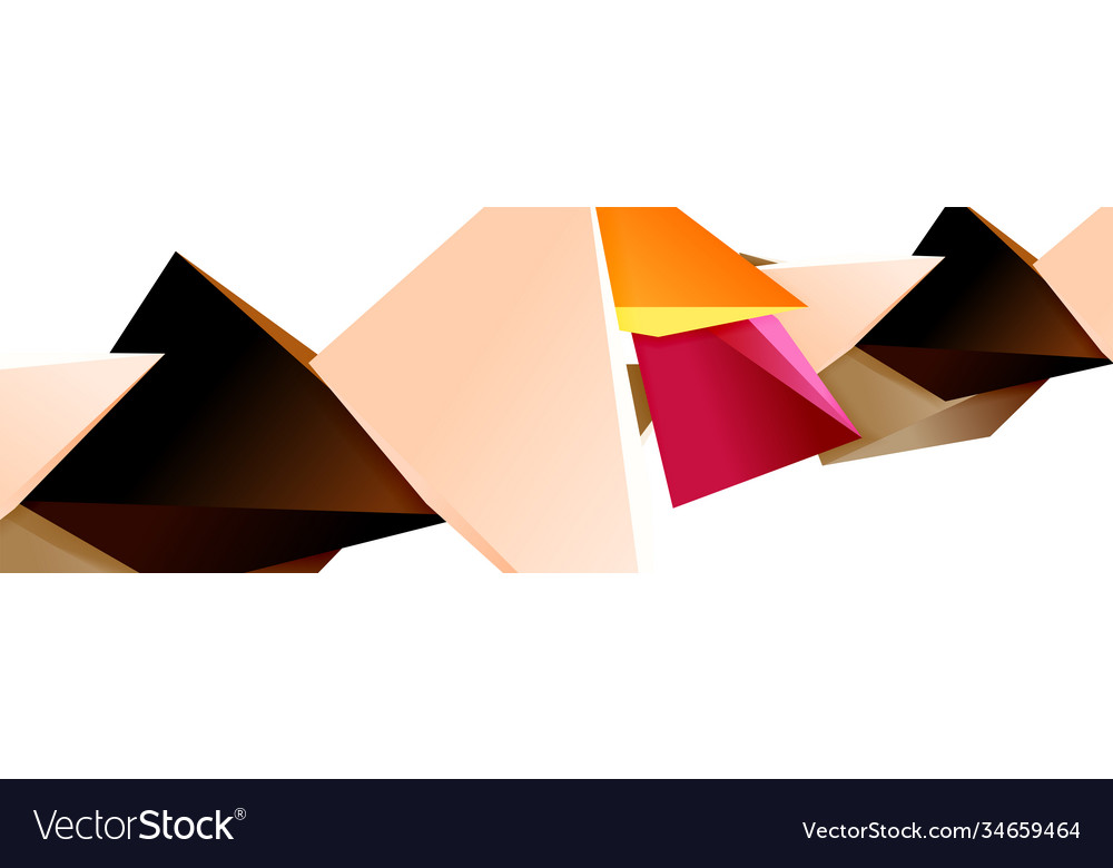 Triangle mosaic abstract background 3d triangular