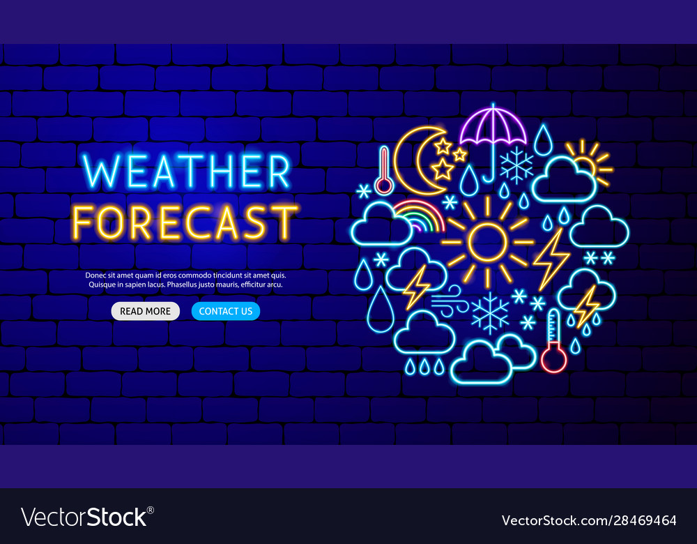 Weather neon banner design