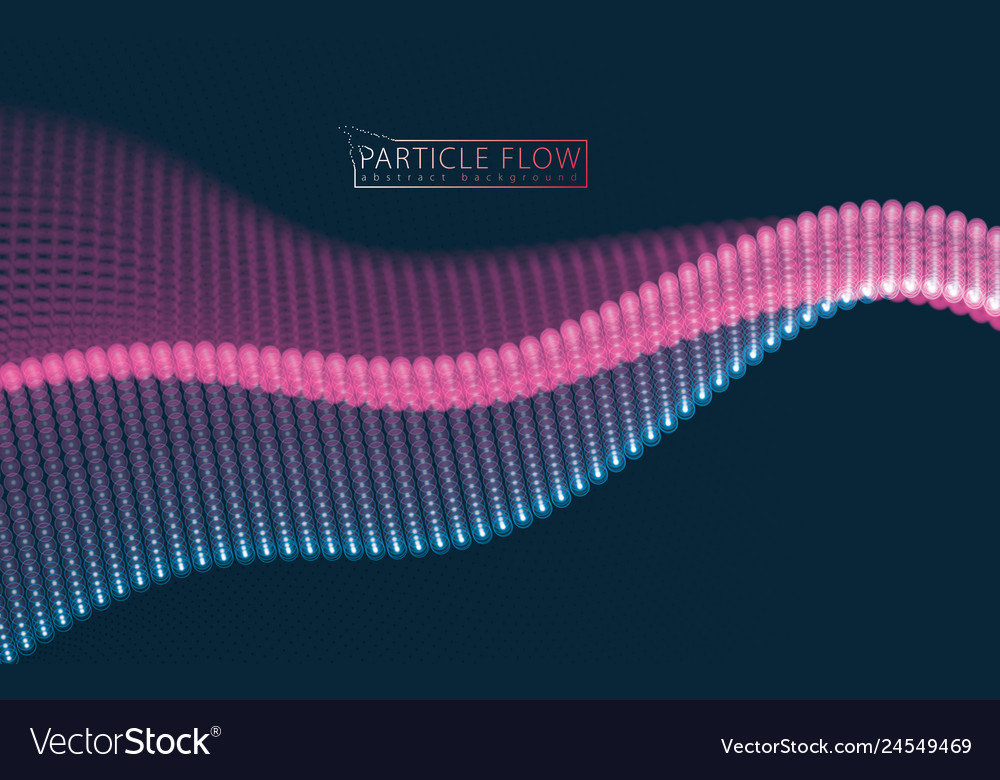 Abstract background with dynamic particles sound Vector Image Abstract background with dynamic particles sound