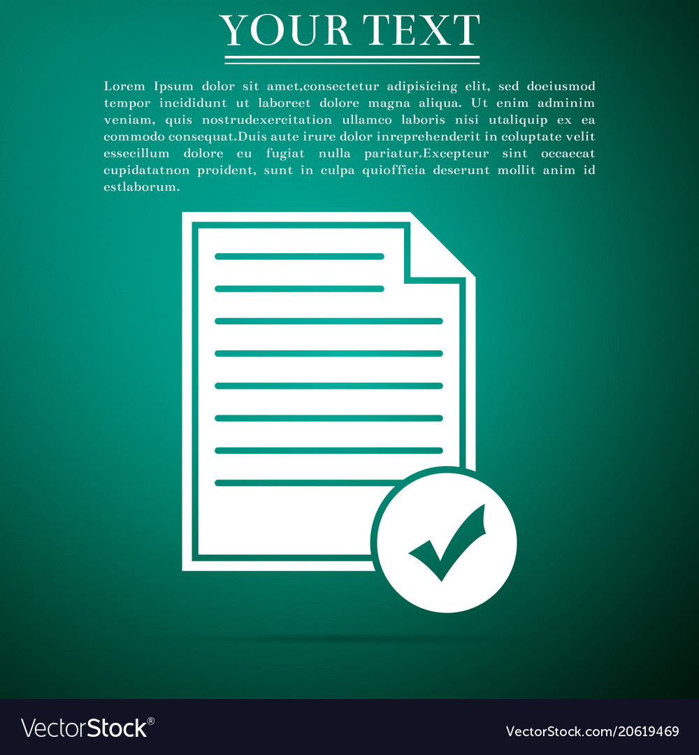 Document and check mark icon checklist vector image Document and check mark icon checklist