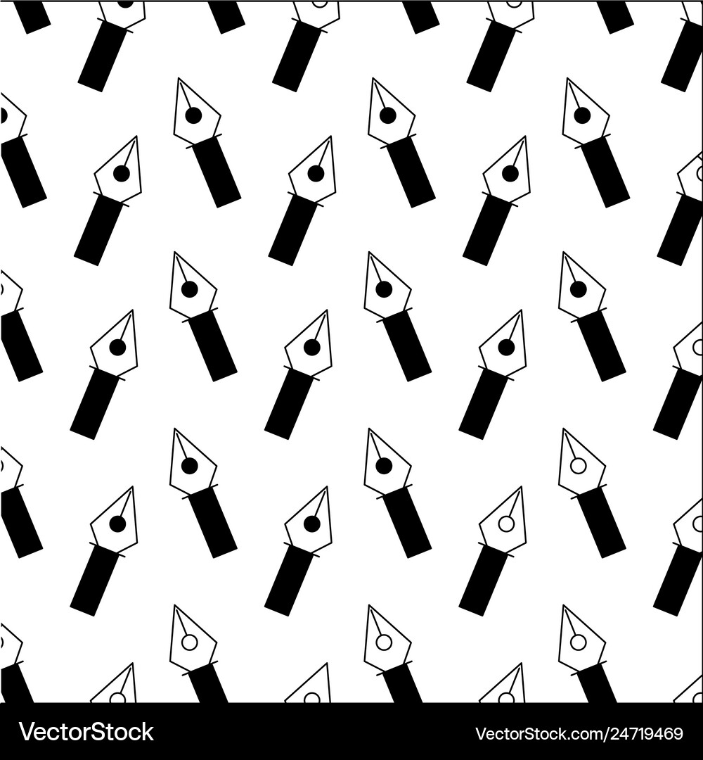 Fountain pen icon pattern Royalty Free Vector Image