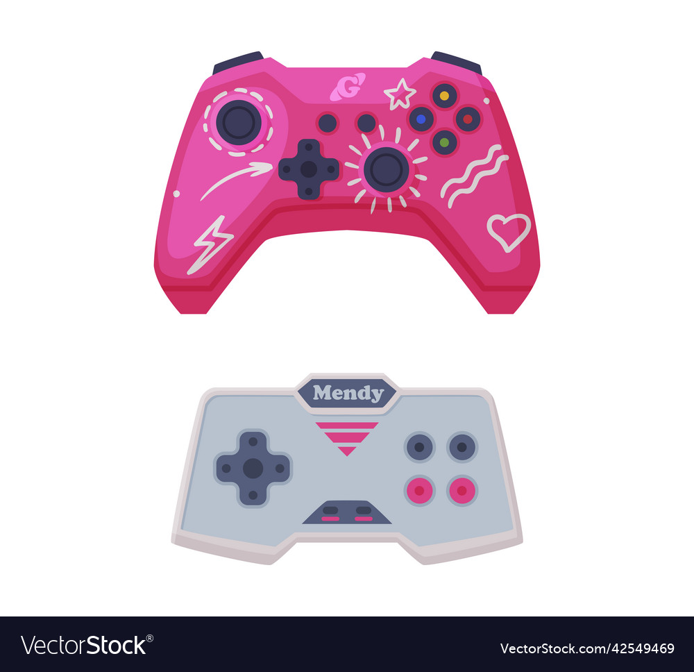 Gamepad als Spielsteuerung und Eingabegerät vector image Gamepad als Spielsteuerung und Eingabegerät