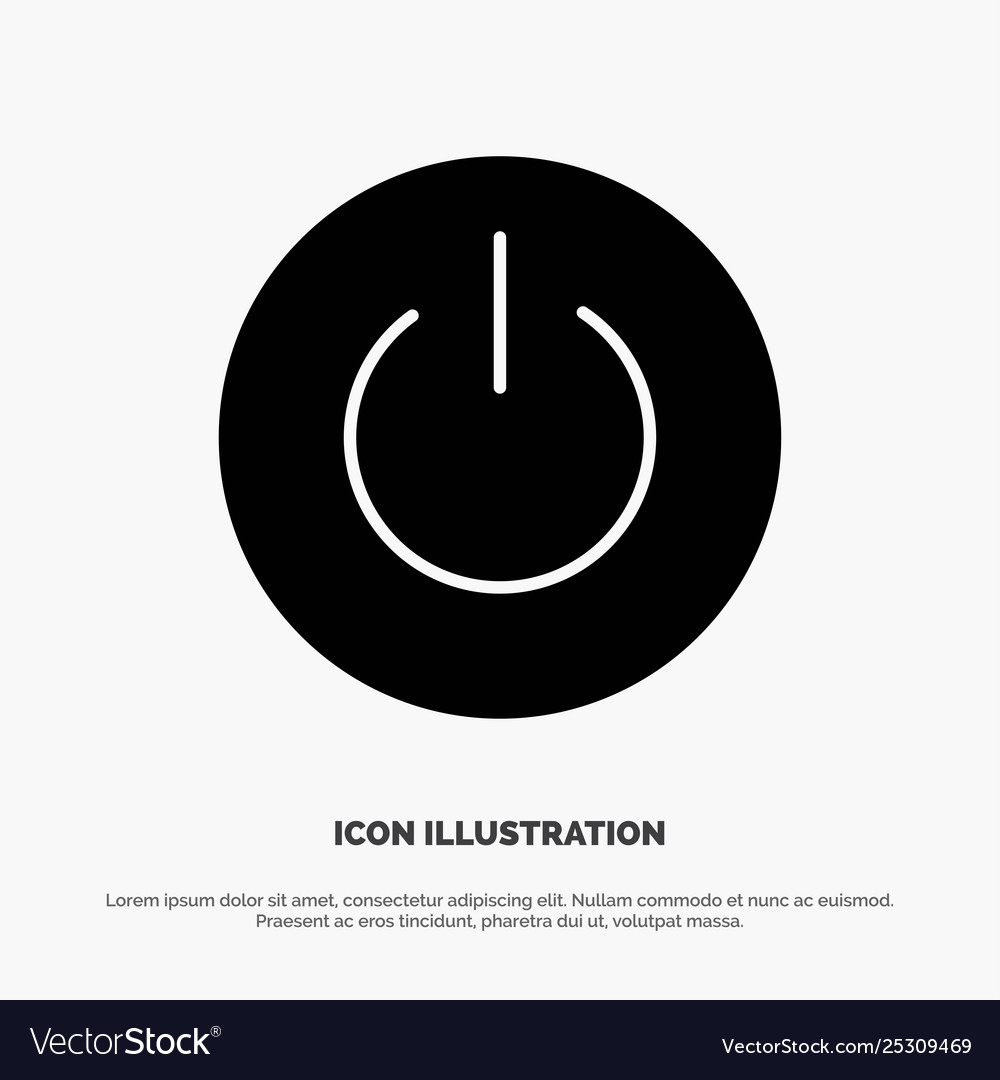 Interface on power ui user solid glyph icon vector image Interface on power ui user solid glyph icon
