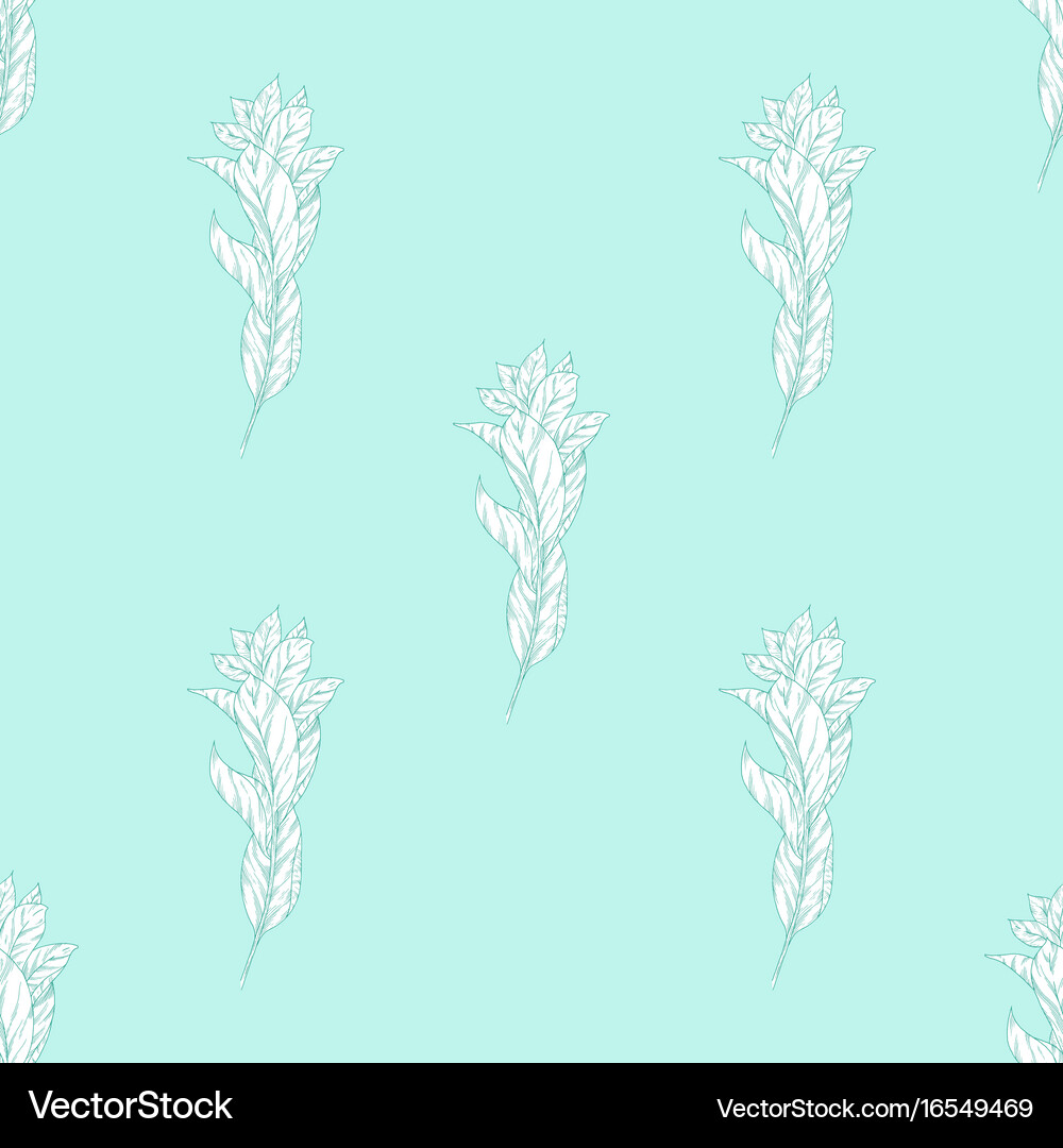 Leaves Seamless Pattern Background Template For A Vector Image