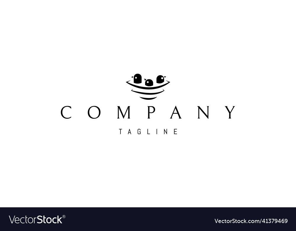 Logo on which an abstract image of a nest