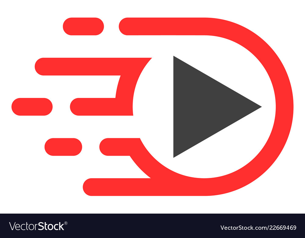Play function with fast speed effect vector image Play function with fast speed effect