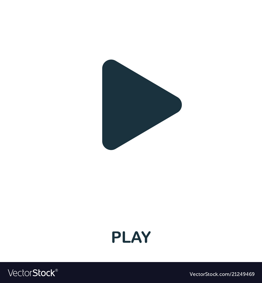 Play icon line style design ui