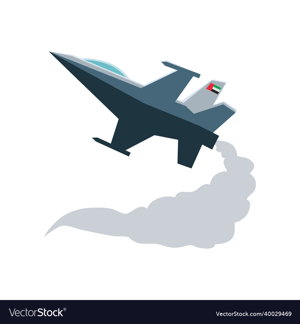 Uae force plane Royalty Free Vector Image - VectorStock