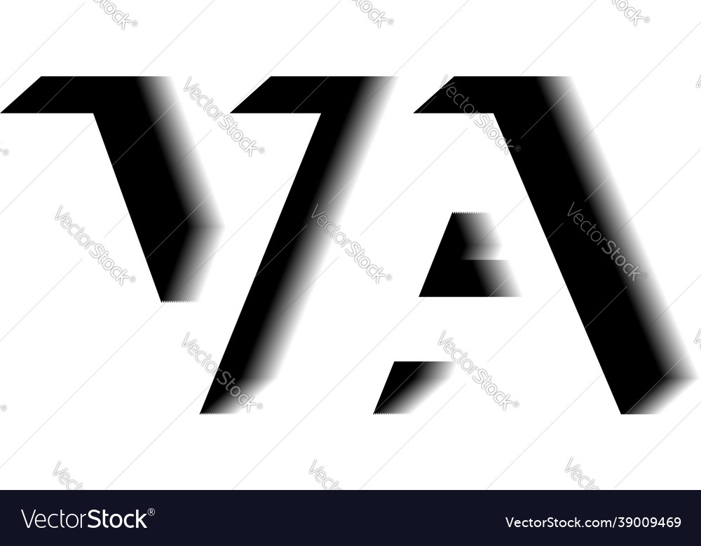 Va monogram shadow shape style