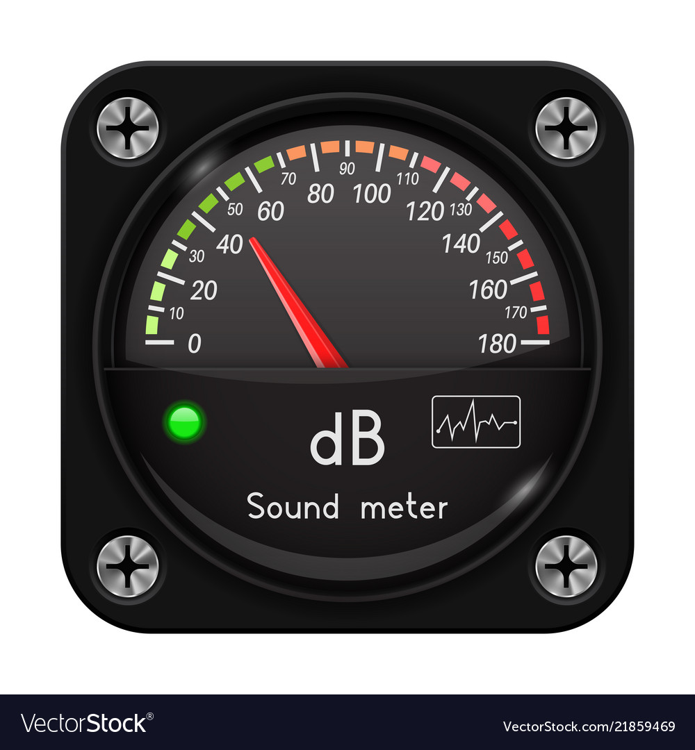 Volume unit meter sound audio equipment Royalty Free Vector