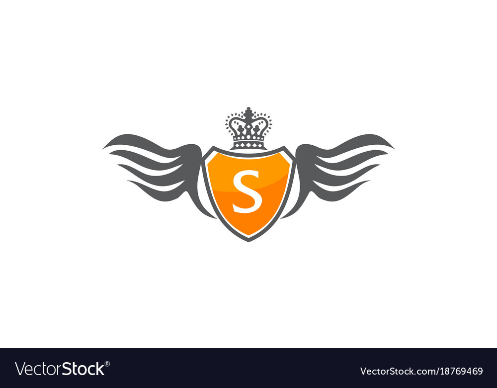 Wing shield crown initial s