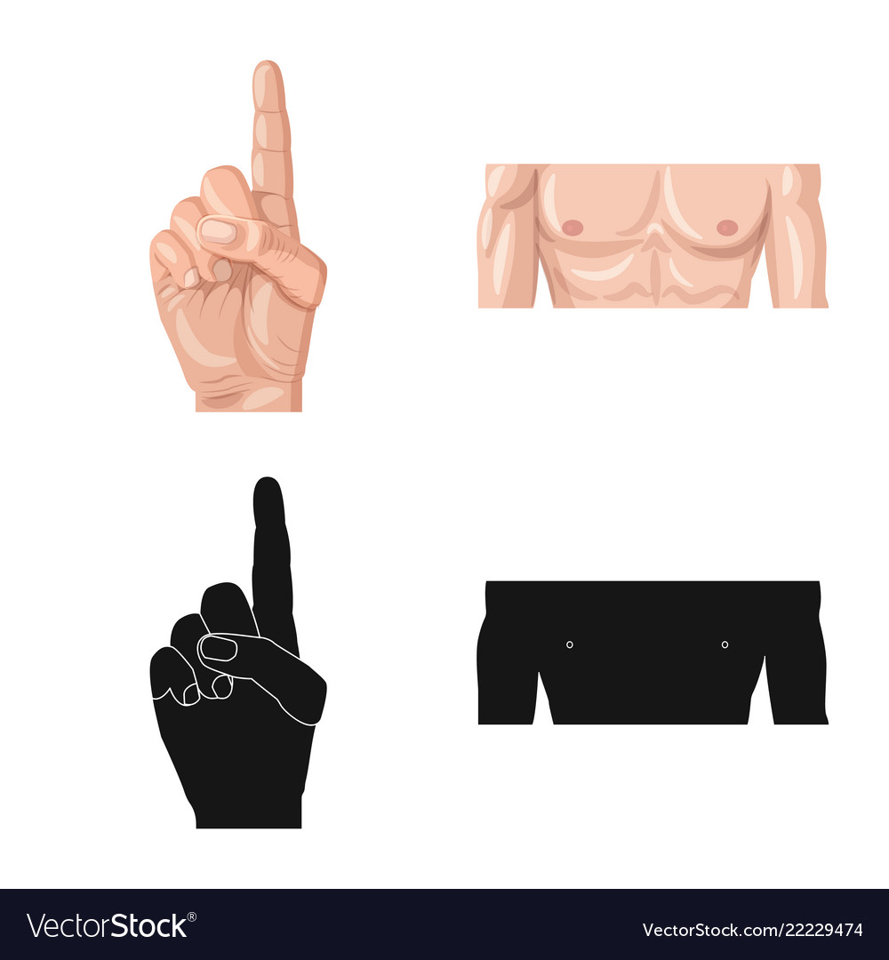 Isolated object of human and part logo collection