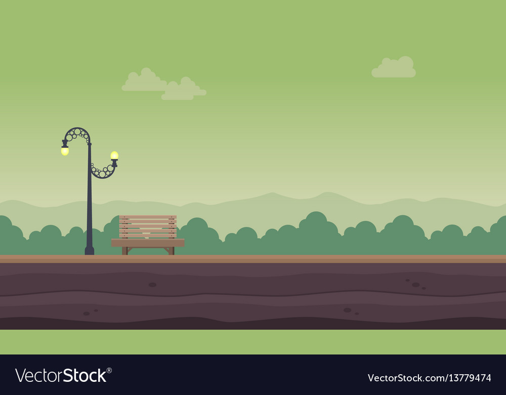 Landscape of garden for background game Royalty Free Vector