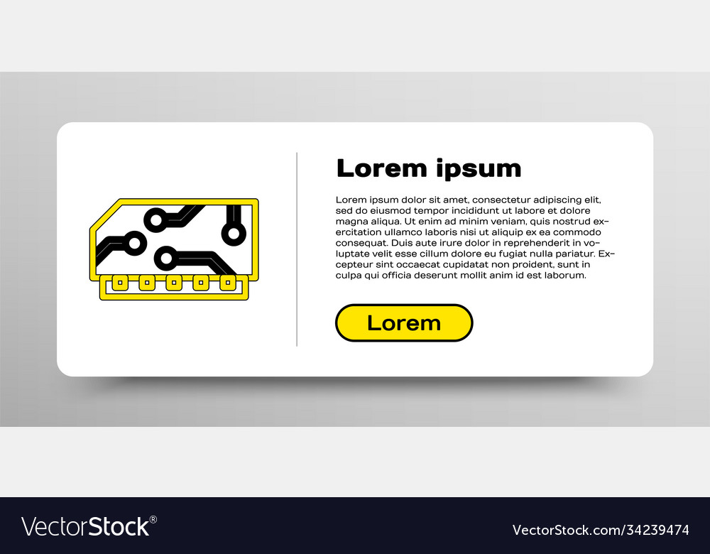 Line ram random access memory icon isolated vector image Line ram random access memory icon isolated