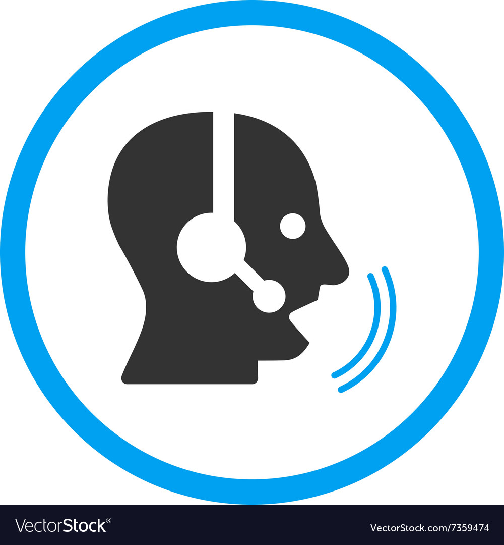 Operator speech rounded icon