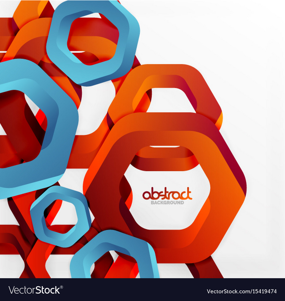 Overlapping hexagons design background