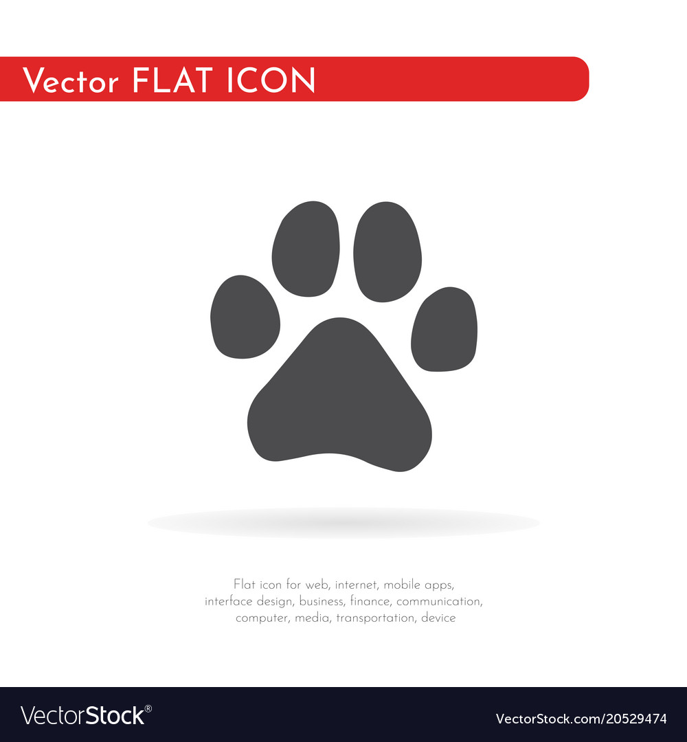 Paw prints logo isolated