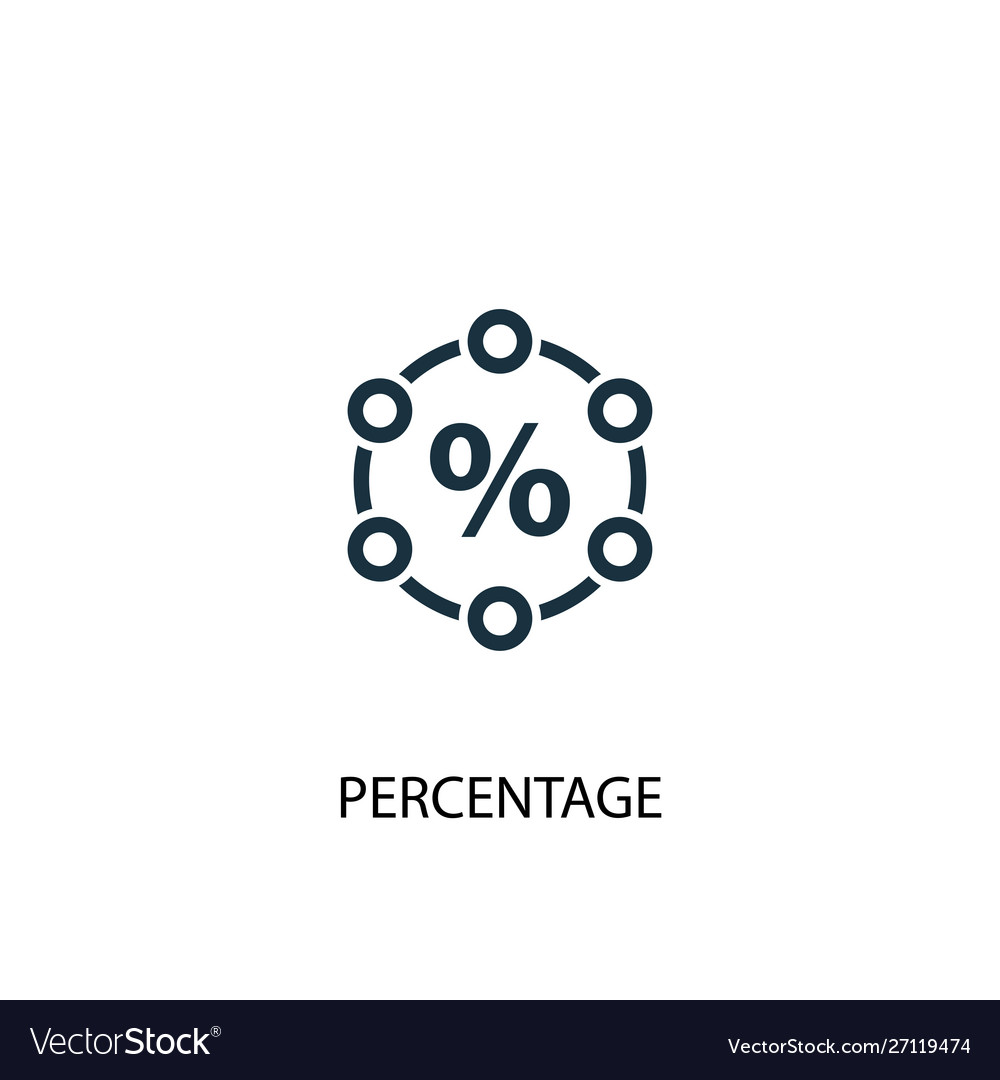 Percentage icon simple element