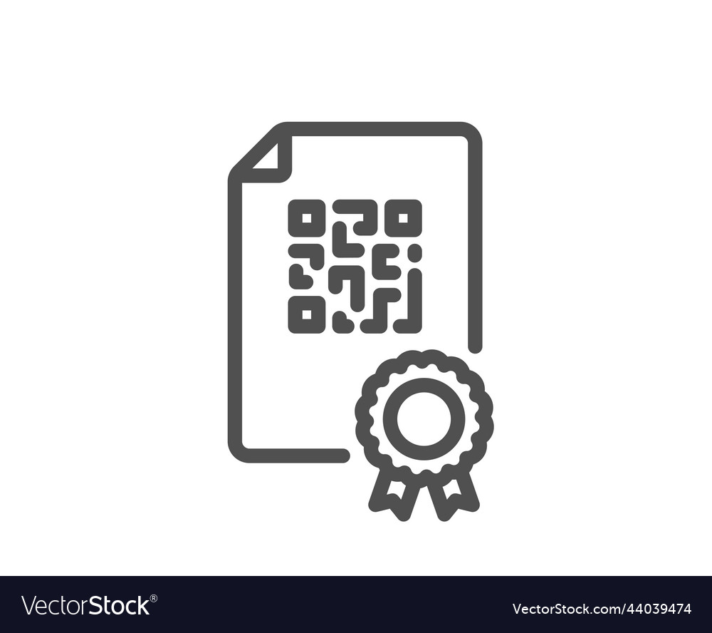 Qr code line icon scan barcode sign