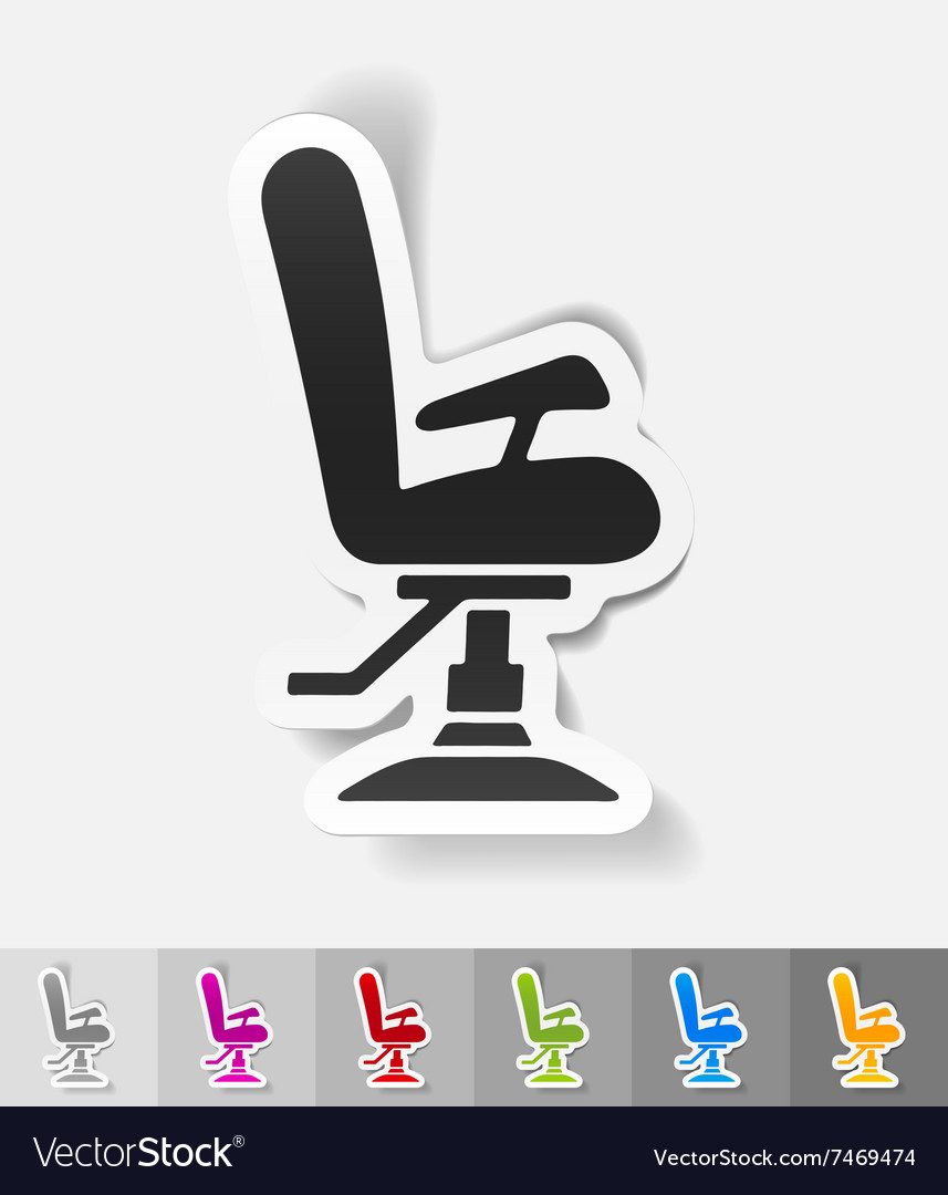 Realistic design element barber chair Royalty Free Vector Realistic design element barber chair Royalty Free Vector