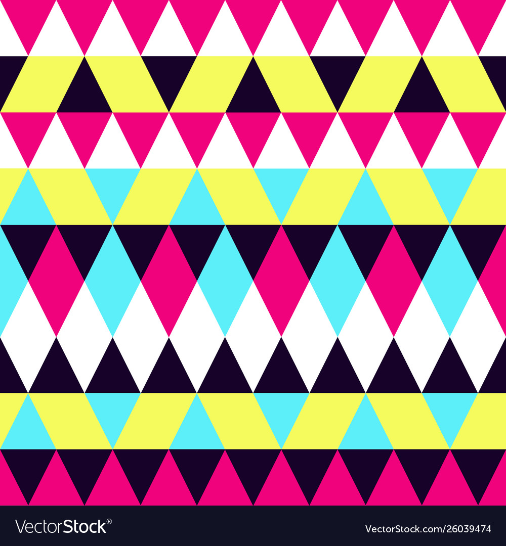 Seamless colorful abstract triangles pattern vector image Seamless colorful abstract triangles pattern