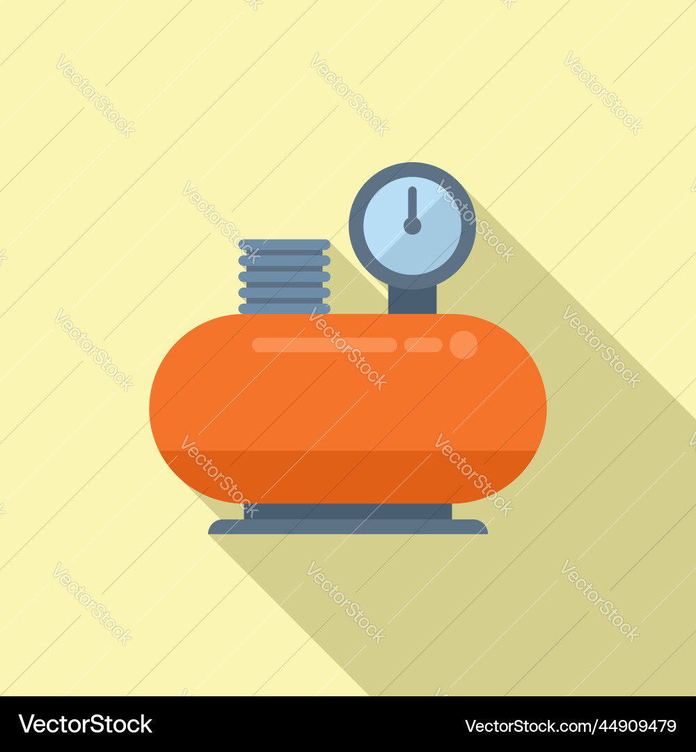 Compressor unit icon flat air machine Royalty Free Vector