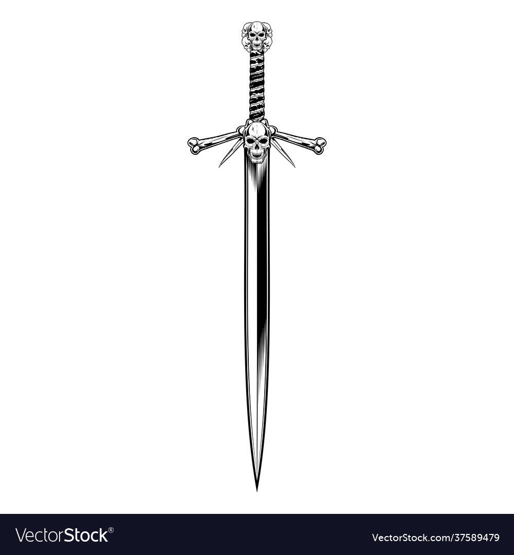 Fantasy sword 0024 Royalty Free Vector Image - VectorStock