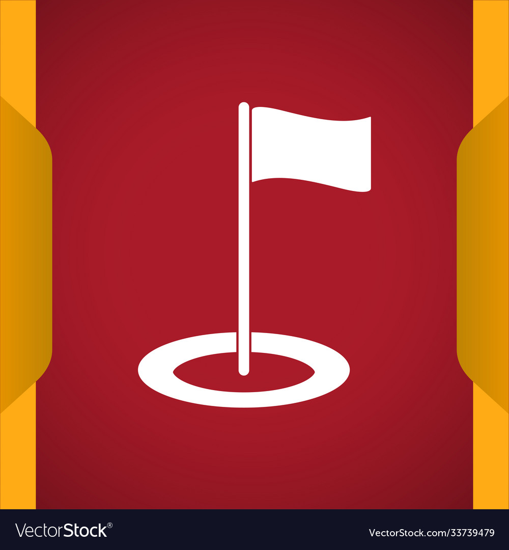 Flag marker icon for web and mobile