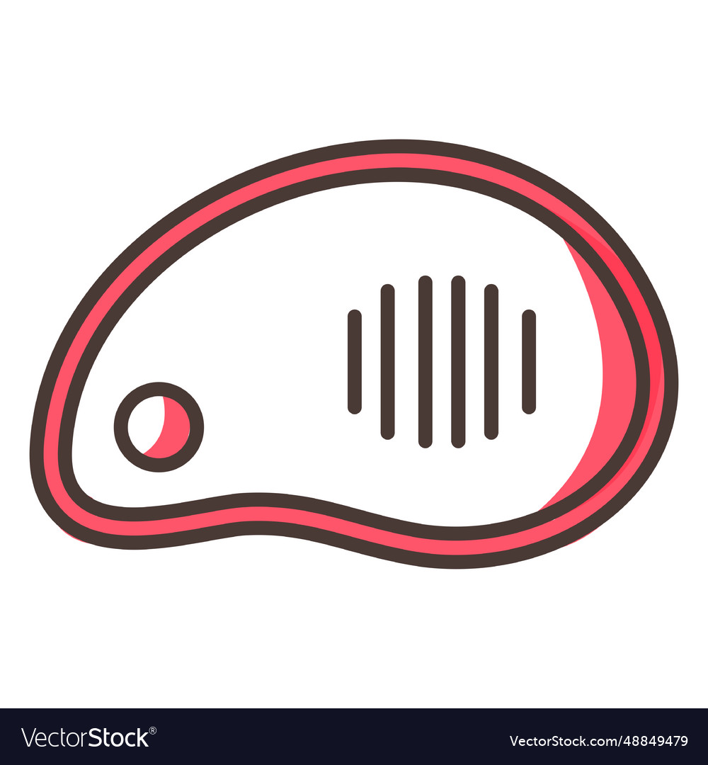 Flat steak beef icon